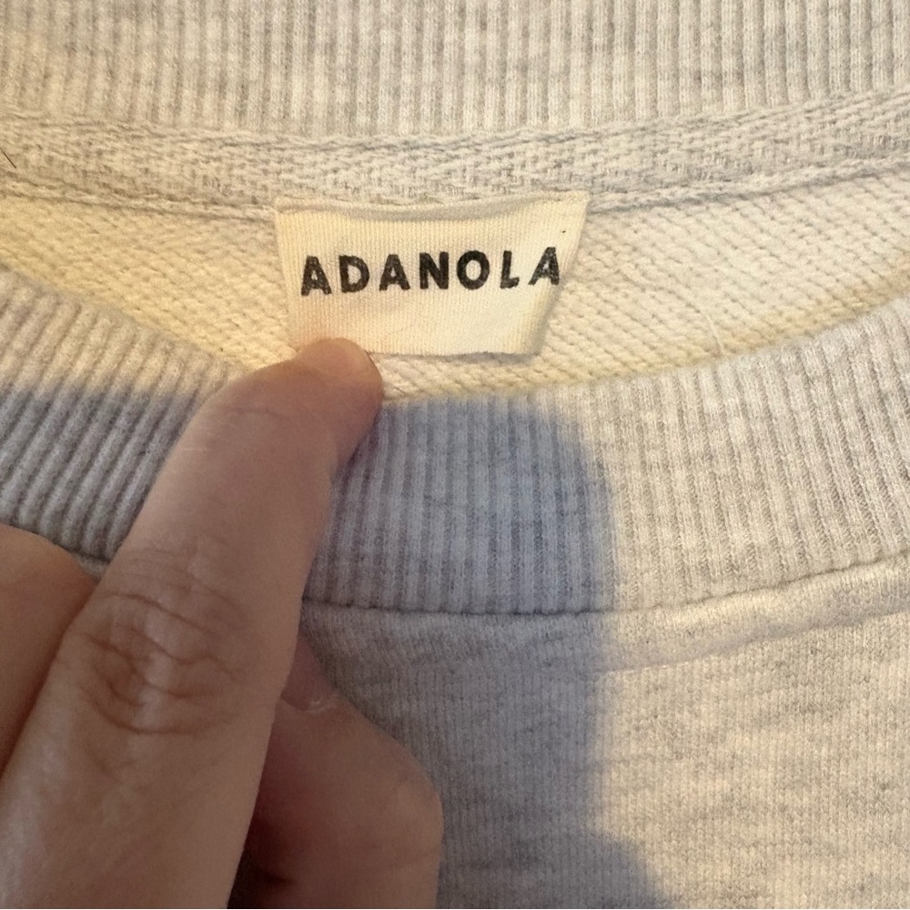 Adanola Sport Crewneck Sweatshirt in Light Gray with Black Lettering - Picture 5 of 8